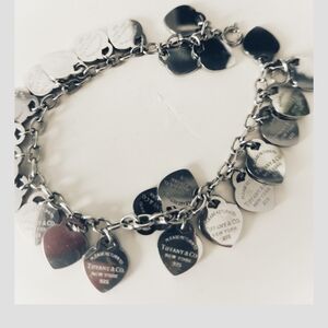 Tiffany & Co. Silver Heart Charm Bracelet